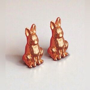 Gold Rabbit Mini Studs Earrings Bunny Studs